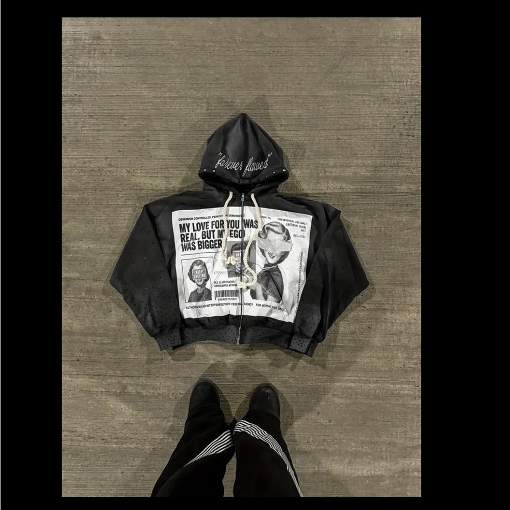 Black Graphic Hoodie